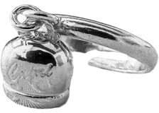 Cavaliere Gioielli Anello con Campanella Capri Argento 925 Pendente Regolabile Donna Ragazza