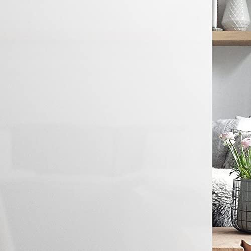 NINETREX Film d'intimité pour Fenêtre en Verre Opaque Blanc, Vinyle Amovible UV(60 * 200cm)