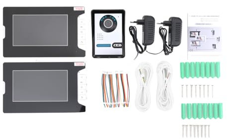L-home Video Türsprechanlage Sprechanlage, Gegensprechanlage 4 Draht 7 zoll TFT/LCD Monitor mit Kamera Klingel Türklingel 2-Familienhaus IP65