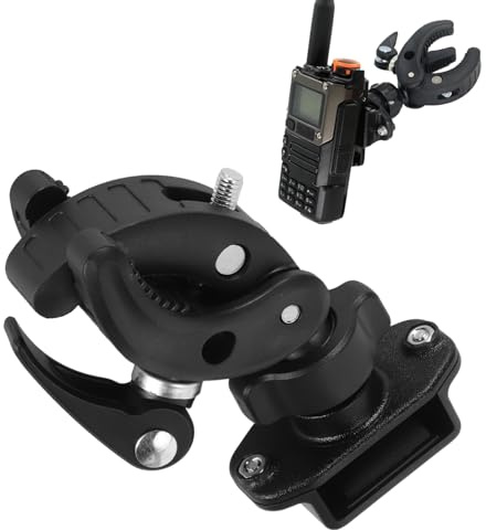 Motorcykel Walkie Talkie Fäste, Justerbar Cykelstyreklämma för Skinka CB Radio Walkie Talkies Handhållen Radioklämma, Cykel Tvåvägs Radiohållare med Klämma