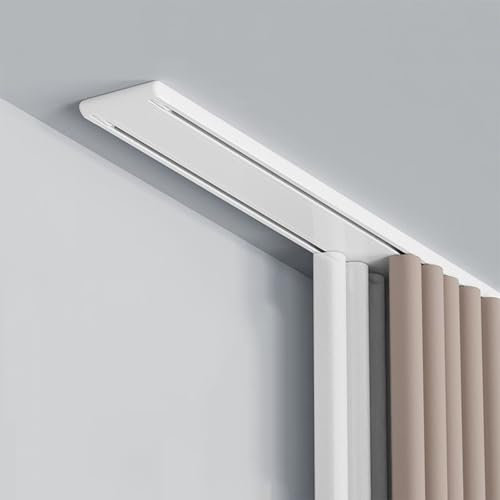 Generic Ceiling Curtain Double Track, Room Divider, Heavy Duty, White, 2.5m