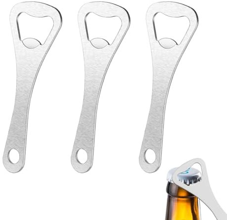 HABNI 3 Pezzi apribottiglie in Acciaio Inox, apribottiglie per Birra, Casa, Festa e Bar all'aperto
