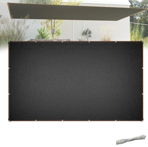 YRHome Sonnensegel 3x5m Rechteckig UV-Schutz 95% Winddurchlässig Robust für Garten Terrasse Balkon aus reißfestem HDPE mit 12m Seilen Anthrazit