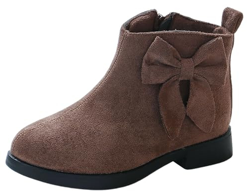 Generisch Tessuto Sneaker Ragazza 26 Scarpe Ragazze Moda Tinta Unita Stivali Corti Antiscivolo Traspirante Donna Scarpe Da Ginnastica Ragazza 29, marrone, 34 EU