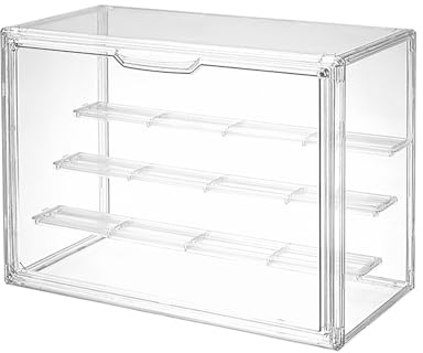 Vitrine pour Collection en Acrylique,Boîte de Présentation Transparent,Anti-poussière Vitrine Exposition Figurine avec Porte Magnétique,pour Figurines,modèles et Collections