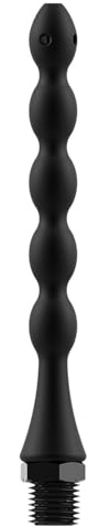 EYVRPAU Ducha Anal de Silicona 1 Pieza Pequeña Negra, para Limpieza Colónica Profunda e Higiene Íntima. Suave y Segura para Hombres y Mujeres.