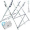 GARDEBRUK® Folding Galvanised Saw Horse | Foldable Portable Trestle | Workbench Timber Cutting Log Holder | Wood Splitter for Hand Saw Chainsaw | Sawhorse | Heavy Duty 150 kg