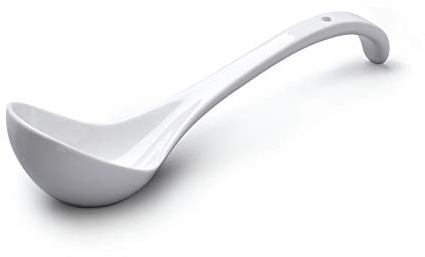 Wm Bartleet & Sons Traditional Porcelain Sauce and Soup Ladle, 27cm – White