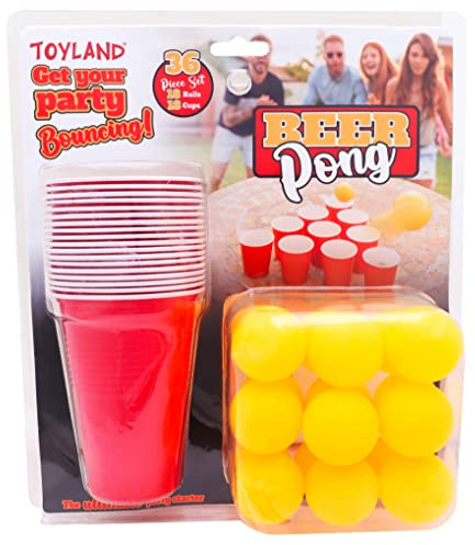 Toyland® 36 Piece Set Beer Pong Game - Stag & Hen Parties - Christmas - Holiday Games.