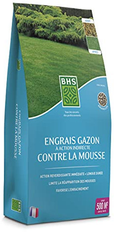 BHS VMO15 Vital'mooss 15kg Forte Concentration En Potasse Pour Un Gazon Plus Résistant Aux Stress Et Aux Piétinements