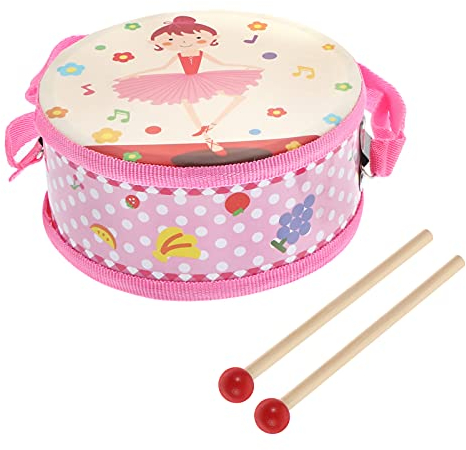 NUOBESTY Doppelseitiges Trommelspielzeug Aus Holz Mit Tragegurt FüR Kinder Musikinstrument Requisite