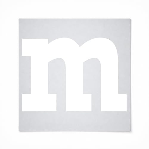 Lowercase Letter M Reusable Mylar Stencil - Art Craft Supplies New Sizes (8)