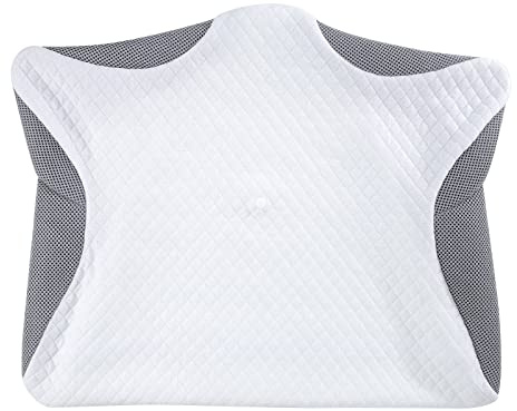 HOMCA Funda de Almohada de Repuesto Sólo para PL02-Almohadas, Funda de Almohada Cervical, Funda Lavable, Gris