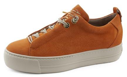 Paul Green Damen SUPER Soft Pauls, Frauen Low-Top Sneaker,Sportschuhe,Freizeitschuhe,Turnschuhe,Laufschuhe,schnürschuhe,Orange (Papaya),37 EU / 4 UK