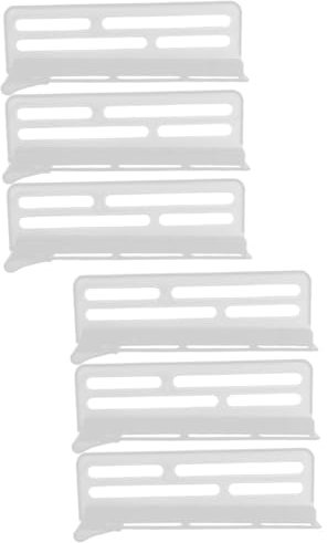 HOMSFOU 6 Pièces Diviseur De Réfrigérateur Diviseur De Porte Latérale Organisateur D'étagère De Réfrigérateur Séparateurs De Tiroirs Séparateurs Frigo Congélateur Blanche Plastique