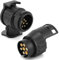 QWORK® Adattatore di Traino da 13 Pin a 7 Pin e da 7 Pin a 13 Pin, Adattatore Gancio Traino Impermeabile 12V per Rimorchi e Roulotte