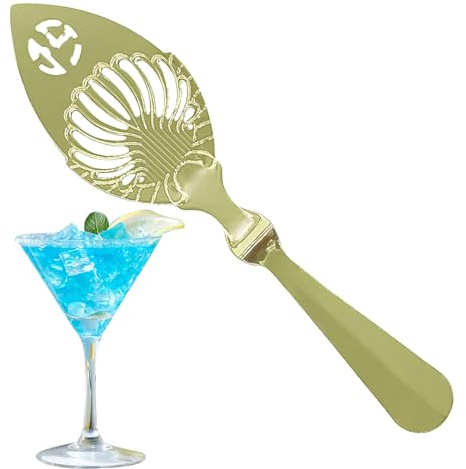 Cucchiaio assenzio, assenzio, cucchiaio in acciaio, supporto puzzolente, con cubetti di zucchero di design, filtro per bere in da cocktail, cucchiaio Spalato in acciaio, P.