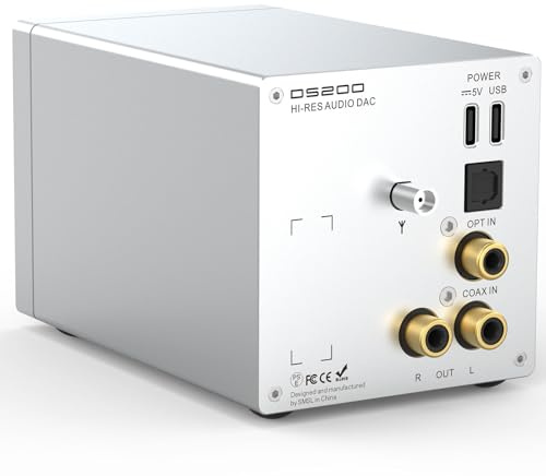 SMSL DS200 högupplöst hörlursförstärkare Bluetooth 5.1 stöd 2X CS43131 chip 3,5 mm och 4,4 mm balanserad HP-utgång XMOS XU-316 32 bit/768 kHz DSD256 USB/Optisk/koaxial ingång ljud stereoavkodare