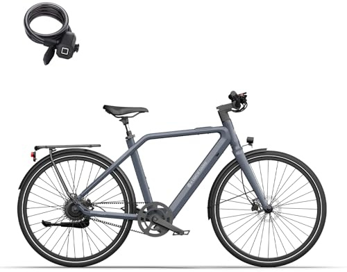 Vélo électrique Dece Oasis ADO Air30pro, 28, Batterie 370 Wh, pour Femmes et Hommes, Moteur Bafang, Transmission par Courroie, APP, écran IPS 3,5, GPS, Autonomie jusqu'à 100 km (Gris)