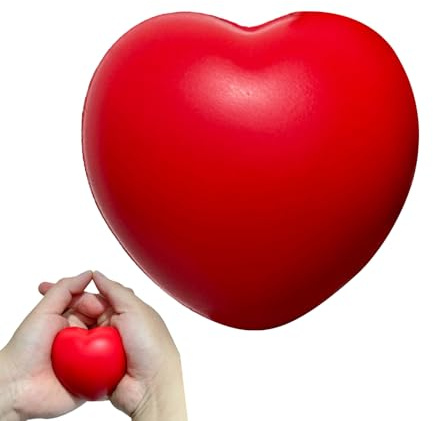 Heart Stress Balls - Pelota Para Ejercitar Los Dedos, Fortalecedor De Manos Y Muñecas, Entrenamiento Con Un Solo Dedo, Ideal Para El Estrés, La Relajación Y La Rehabilitación | De Corazón, Uso