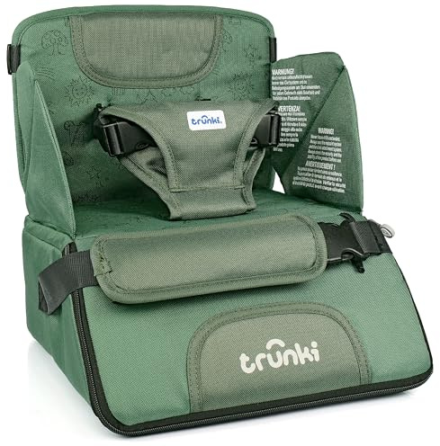 Trunki Travel Dining Booster Seat - Folding Booster Seat Dining Chair, Portable High Chair Child Booster Seat with Backrest for Little Foodies from 1 to 3 Years (or 15 kg)