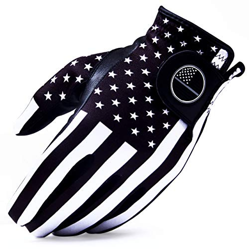 RAULAM INTERNATIONAL American Flag Golf Glove USA Flag Golf Gloves with Perfect Grip for Men and Women American Flag Left Hand Golf Gloves Men Left Hand Right Hand Golf Glove (Men Small,Left)