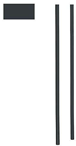 Heibi Briefkastenständer 170 cm aus Stahl grau RAL 7016 zum Einbetonieren