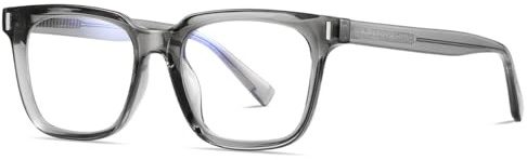 kachawoo Lunettes de blocage de lumière bleue pour hommes et femmes Lunettes de mode avec cadre TR90 Eyewear carrées, L