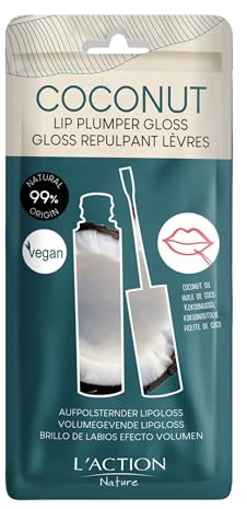 L'Action Paris Lip Plumper Gloss, Natürliches Lippenvolumen-Gloss mit Oligopeptiden für vollere Lippen, Klares Lipgloss mit dezentem Glanzeffekt, Lang anhaltend und angenehm im Tragegefühl 10ml