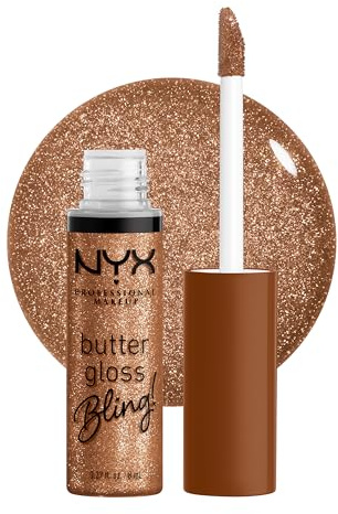 NYX PROFESSIONAL MAKEUP Butter Gloss Bling Lip Gloss, Non Sticky and Shiny Vegan Lip Makeup - Shimmer Down