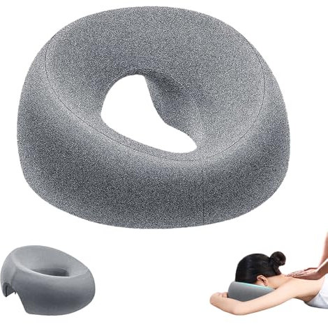 XPJBKC Massagekissen Kopf Loch, Massage Kopfstütze für Bett, Atmungsaktives U-Förmiges Massage-Gesichtswiegenkissen, Lochkissen Gesichtskissen für Massageliege Salons Spa