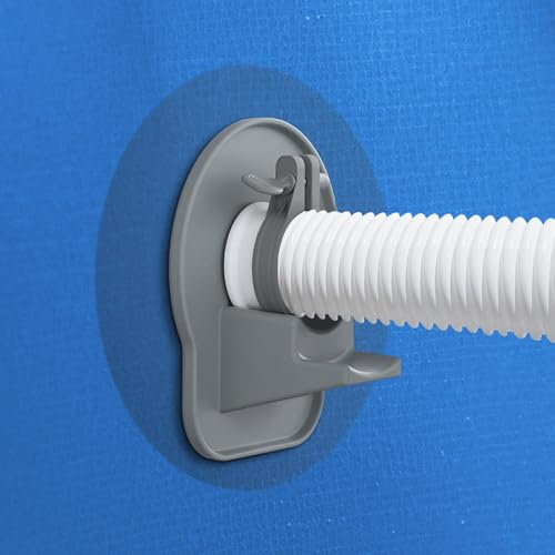 Support Tuyau Piscine, 2 Pièces Support de Tuyau de Piscine en Plastique, Supports de Tuyau de Piscine, Protection Anti-Torsion en Plastique, pour Connecter Les Tuyaux de Piscine Intex et Bestway