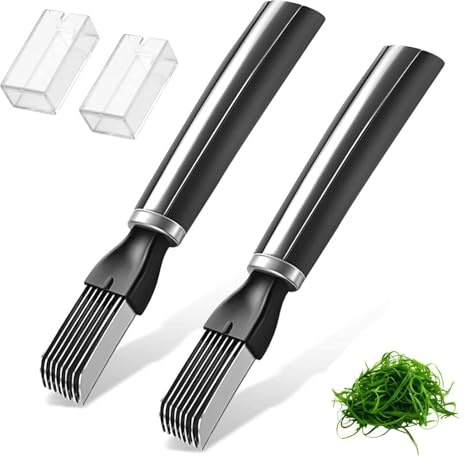 Generic Taglierino Cipolla Verde in Acciaio Inossidabile, Cutter Multi Verdure Utensile, Utensili Taglio, Taglierina Aglio Multi Lama Trituratore Verdure Strumento per Uso Domestico Inaugurazione Casa