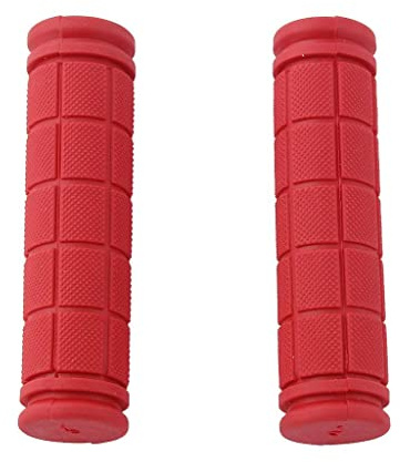 Luwecf 2 Piezas Cubierta Manillar Bicicleta Protector Empuñadura Antideslizante de Goma Flexible Instalación Sencilla Adecuada para Ciclistas Ciudad Campo, Rojo, Aprox. 4,7 Pulgadas / 120 mm