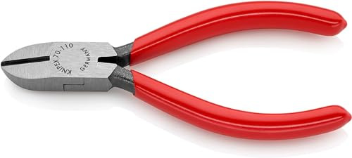 KNIPEX Seitenschneider auf SB-Karte schwarz atramentiert mit Kunststoff überzogen 110 mm, 70 01 110 SB