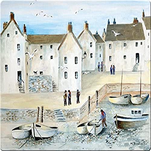 Creative Tops Cornish Harbour Tagliere Salva Piano di Lavoro in Vetro Temperato