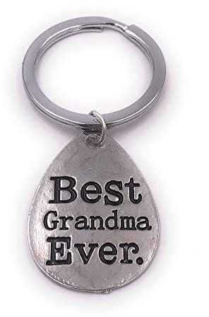 H-Customs Best Grandma Ever Oma Großmutter Silber Schlüsselanhänger Anhänger