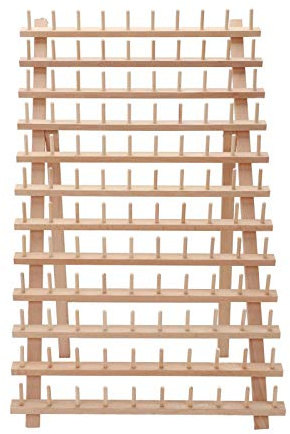 Youyijia 120 Spool Thread Rack Wooden Organizer Stand for Sewing, Quilting, Embroidery and Hair-braiding