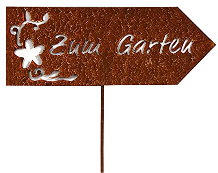 UNUS Décoration de jardin en métal rouillé pour le jardin, Marron
