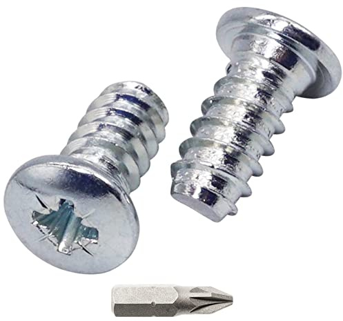 SKIR'CO (30 pièces) Vis Euro zinguées 6.0 x 13 mm, Vis de glissière de tiroir, Vis à tête cylindrique, Vis de charnière