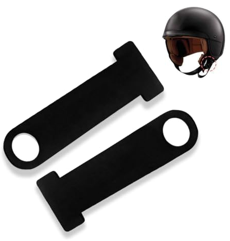 XOUDKE Chiusura a Fibbia a Sgancio Rapido per Casco Moto, 2 PCS Fibbie Lucchetto Casco Dispositivo Intelligente Antifurto Moto - Nero