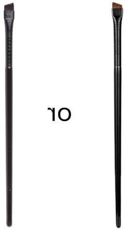 Pinceau biseauté pour eyeliner - Pinceau plat à sourcils - Pinceau fin pour eyeliner - Pinceaux de maquillage inclinés pour femmes et filles