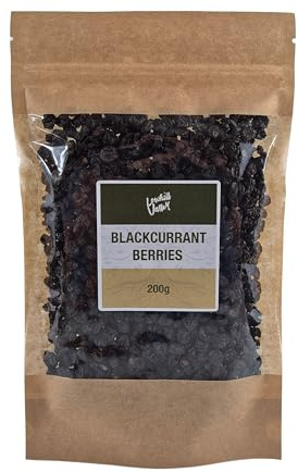 Lowhill Valley Blackcurrant Berries - Whole Dried Ribes Nigrum Berries for Immune Support and Overall Wellness - Rich in Vitamins and Antioxidants - 100% Natural - 200g