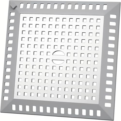 JAONLD Filtro Capelli Doccia Quadrato 12,3x12,3cm Copri Scarico Doccia Tappo Doccia Raccogli Capelli, per Gli Scarichi a Pavimento di Bagni e Cucine per Evitare che i Tubi di Scarico si Intasino