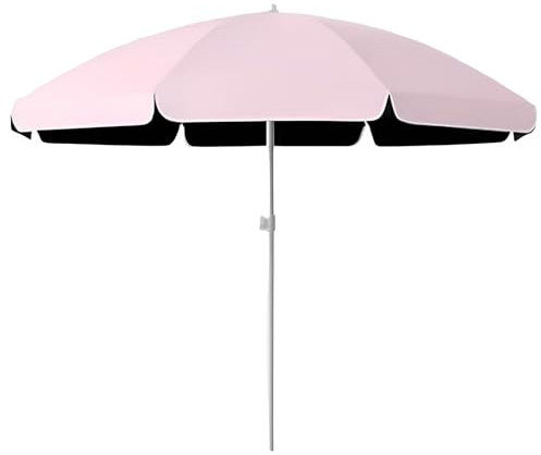 Ombrellone da giardino per esterni, protezione UV50+, per tavolo da mercato all'aperto, impermeabile, portatile, per balcone, panca, terrazza (rosa, 220 cm)