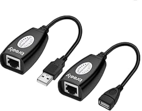 Adaptateur Ethernet USB jusqu'à 45,7 m - Convertit USB en connexion filaire RJ45 LAN à l'aide d'un câble Cat5/Cat5e/Cat6 pour ordinateurs portables, PC - Idéal pour le streaming vidéo HD, les jeux