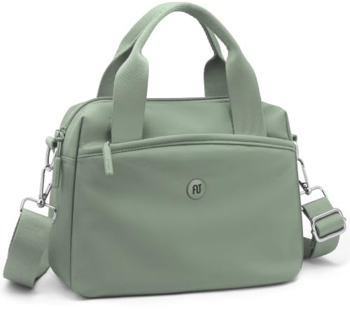REETEE Bolso Bandolera Mujer Nylon Impermeable Bolso Cruzado para Mujer, Ligero Casual Bolso de Hombro Pequeña con Correa Ajustable para Escuela Viaje Trabajo (verde)
