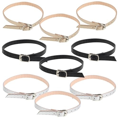 OHPHCALL 3 Paia di Cinturini per Scarpe Tacchi in Pu Regolabili e Antiscivolo, Accessori per Sandali e Décolleté Donna Chiusura alla Caviglia