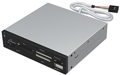 SABRENT Interne Kartenlesegeräte - USB Kartenleser Super Schnell 7-in-1, Flash-Speicherkartenleser/Schreiber, unterstützt SD/Micro SD, M2, MMC, MS, SDHC Mini SDHC Micro SDHC, XD, CF, MD (CRW-UINB)