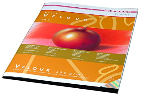 Hahnemühle Pastellpapier Velour, 36 x 48cm, weiß, 260g/m², 10 Blatt